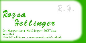 rozsa hellinger business card